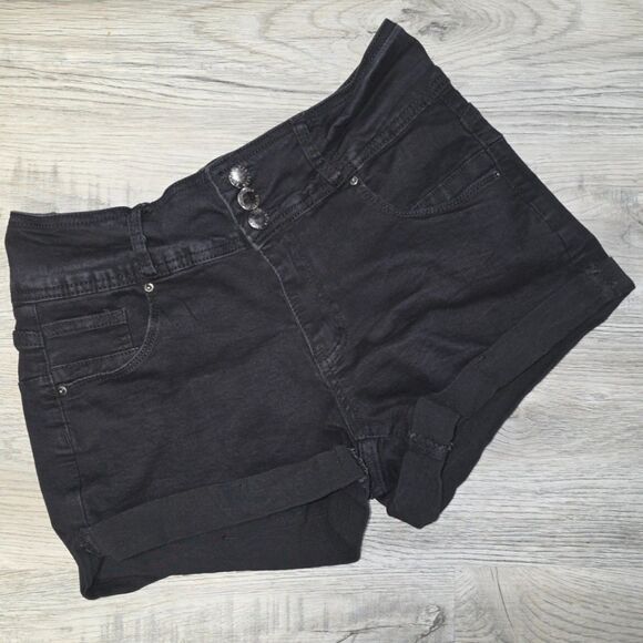 Rosewear High Rise Stretchy Cuffed Denim Shorts Size Medium (6-8) - Picture 2 of 6